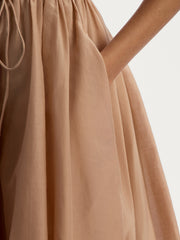 Cotton-silk mini dress