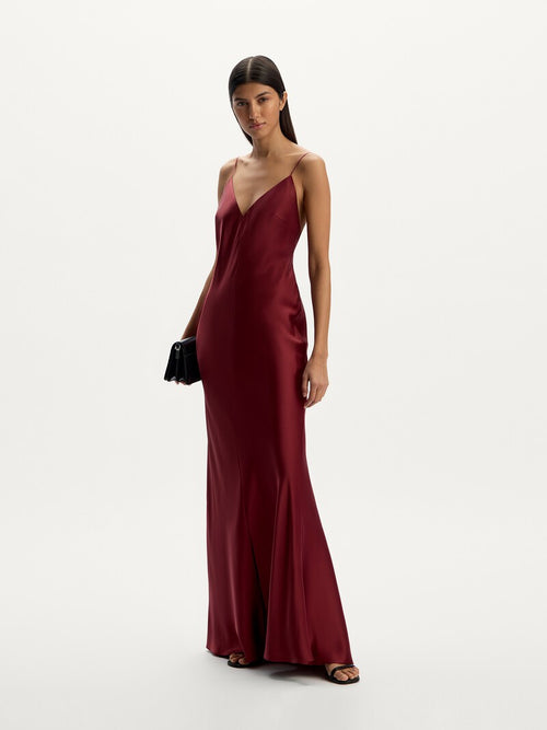 Mulberry silk maxi dress