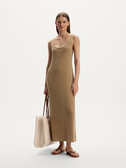 Cotton knit maxi dress
