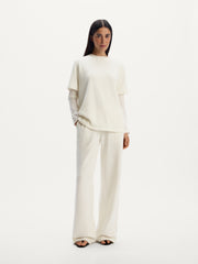 Textured cotton T-shirt