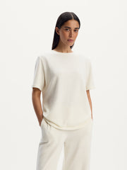 Textured cotton T-shirt