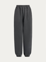Garment-dyed terry trousers