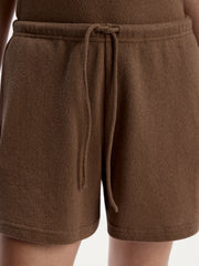 Textured cotton shorts