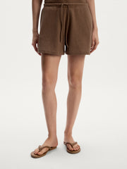 Textured cotton shorts
