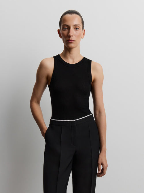 Lyocell-wool tank top