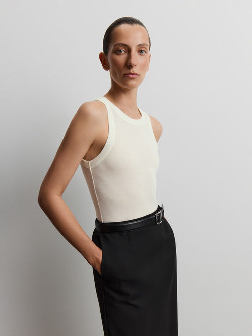 Lyocell-wool tank top