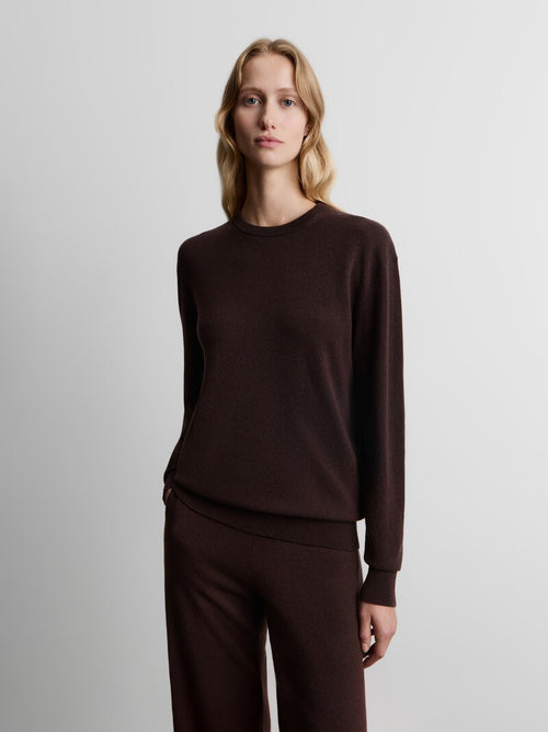 Wool-cashmere crew neck jumper