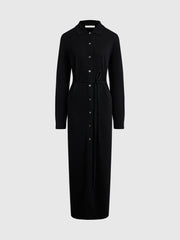 Merino-cashmere shirt dress