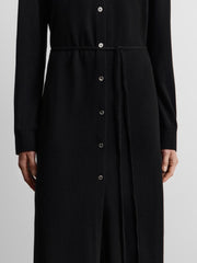 Merino-cashmere shirt dress