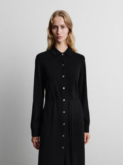 Merino-cashmere shirt dress