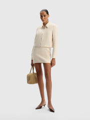 Suede bowler bag