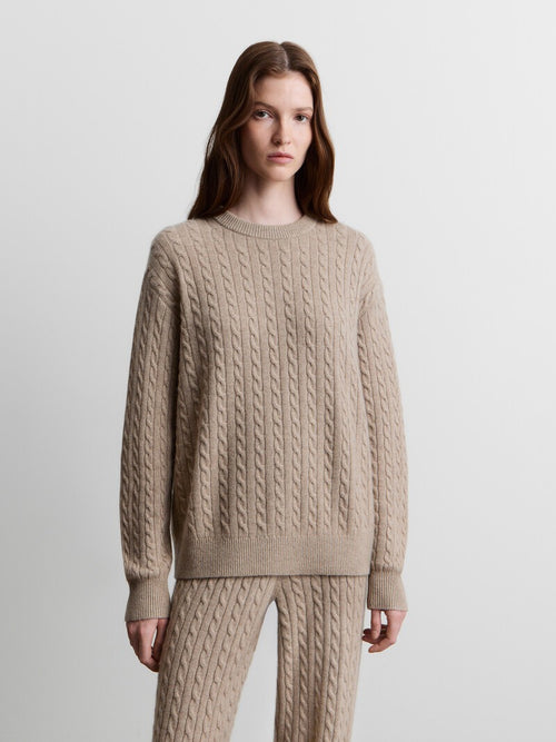 Cashmere cable knit jumper