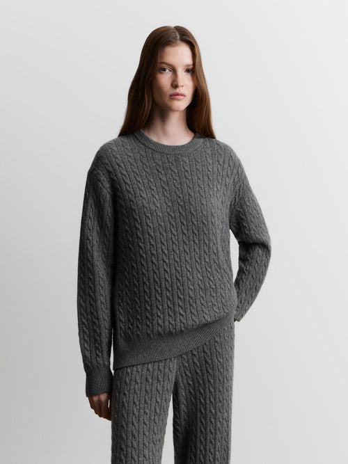 Cashmere cable knit jumper