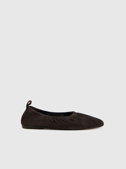 Suede ballerina flats