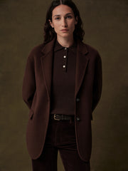 Wool-cashmere polo jumper
