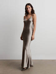 Satin maxi dress