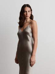 Satin maxi dress