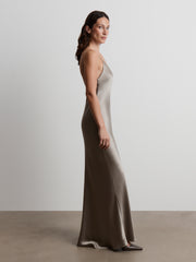Satin maxi dress