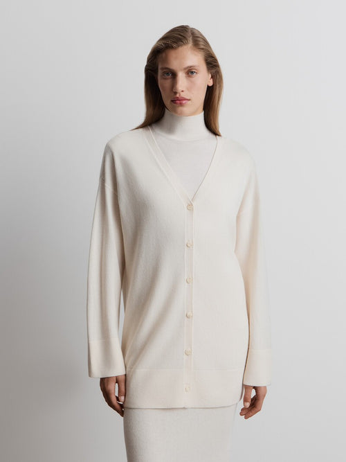 Merino-cashmere cardigan