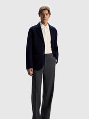 Buckle-detail wool trousers