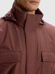 Hooded windbreaker jacket