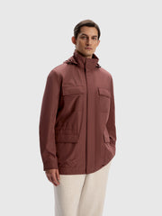 Hooded windbreaker jacket