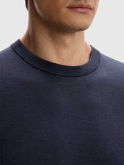 Silk-cotton knit T-shirt