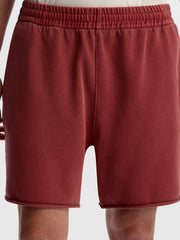 Garment-dyed terry shorts