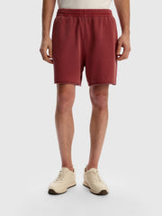 Garment-dyed terry shorts