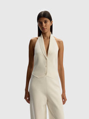 Knit open-back vest
