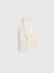 Knit open-back vest