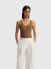 Lyocell henley tank top
