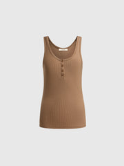 Lyocell henley tank top