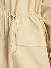 Butter yellow taffeta shell jacket