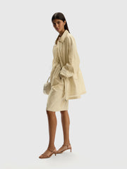 Butter yellow taffeta shell jacket