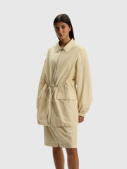 Butter yellow taffeta shell jacket