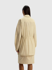 Butter yellow taffeta shell jacket