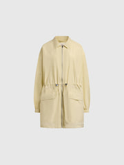 Butter yellow taffeta shell jacket