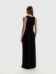 Knit wide leg trousers