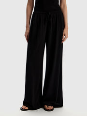 Knit wide leg trousers
