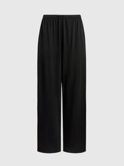 Knit wide leg trousers