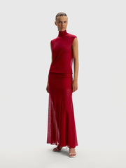 Knit turtleneck dress