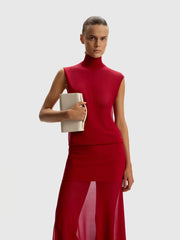 Knit turtleneck dress