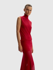 Knit turtleneck dress