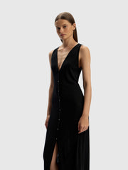 Silk-cotton maxi dress