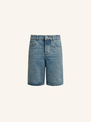 Boyfriend fit denim shorts