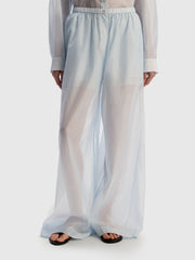 Cotton-silk trousers