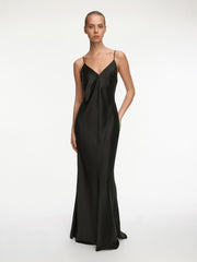 Satin maxi dress