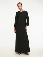 Wool-silk maxi dress