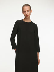 Wool-silk maxi dress